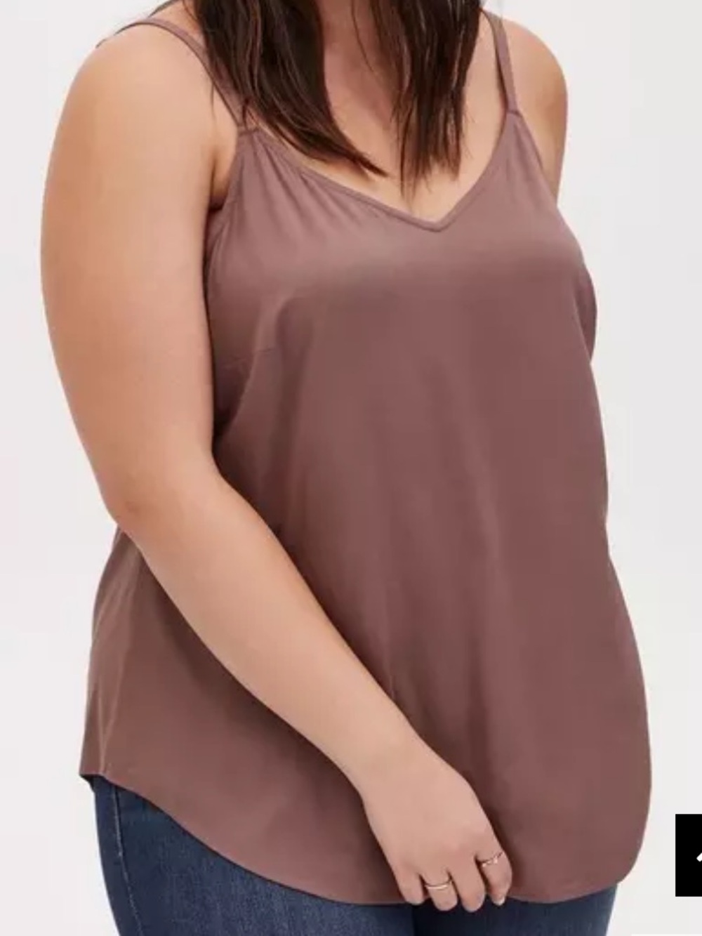 torrid Ave Stretch Challis Taupe Satin Cami size 1 (14/16) NWT